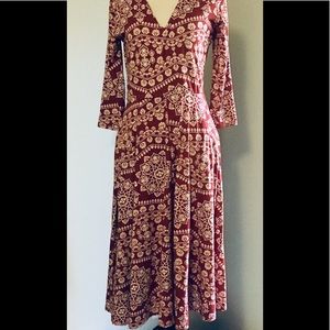 Agnes and Dora Medallion Red Curie Dress NWT